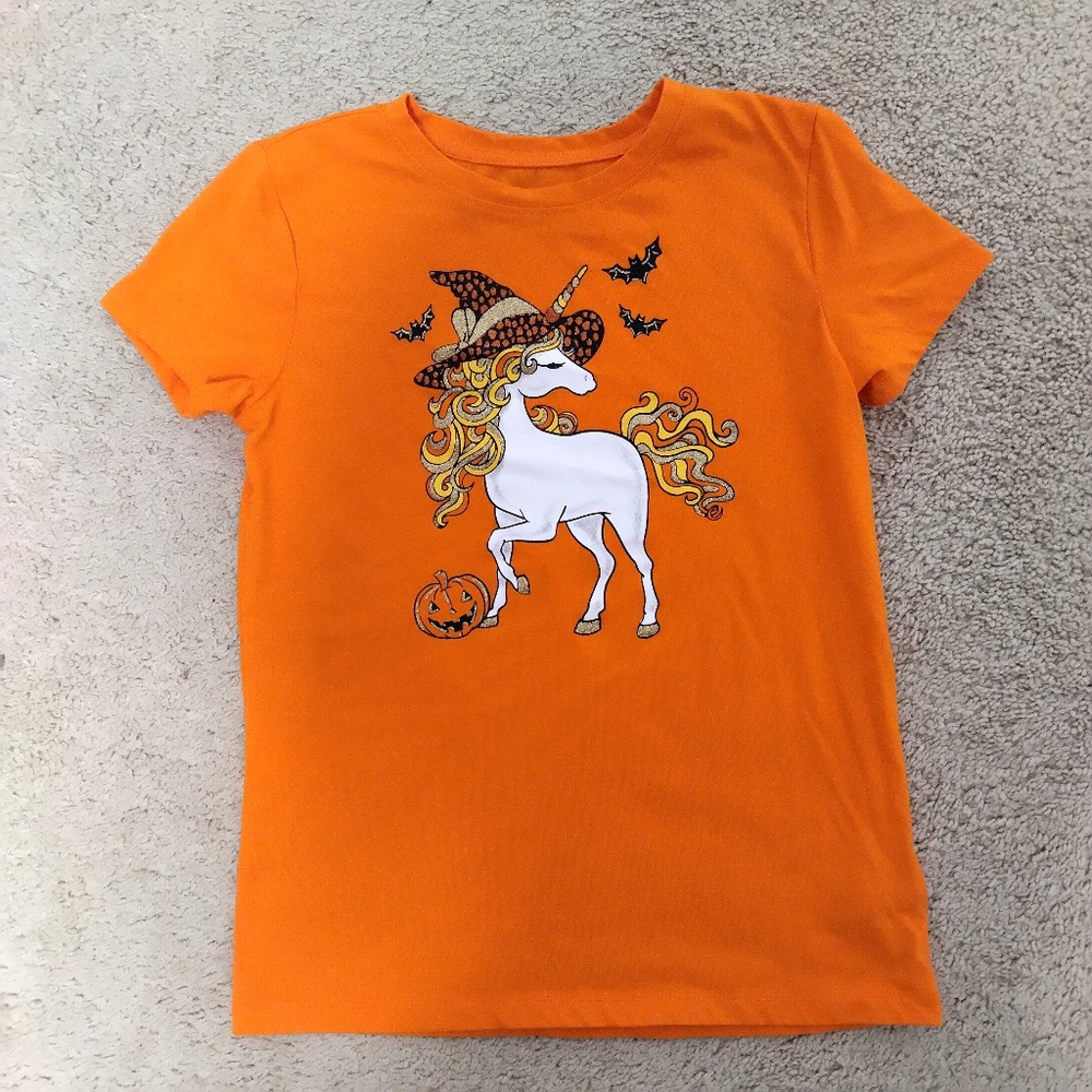 Girl's L Halloween Unicorn Tee‎